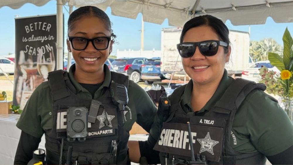 Two sheriff deputies providing security at Suncoast Food & Wine Fest